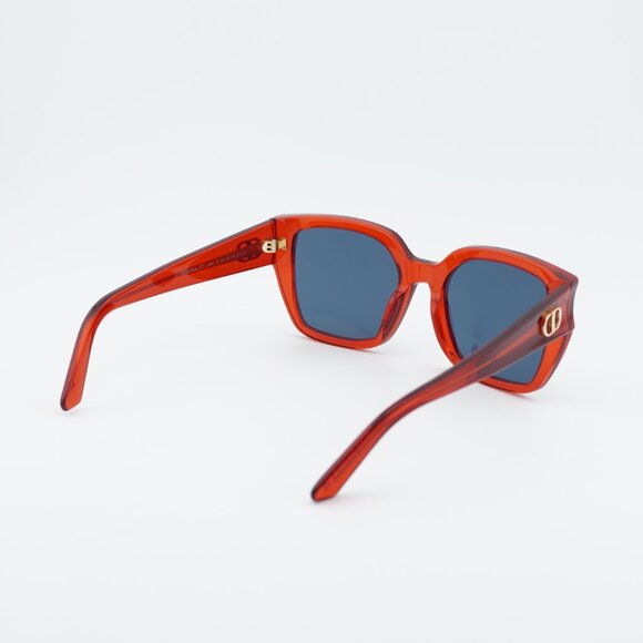 Dior DIORGLOW S1I 35B0 Sunglasses Red Square Frame, Blue Lenses main image 6